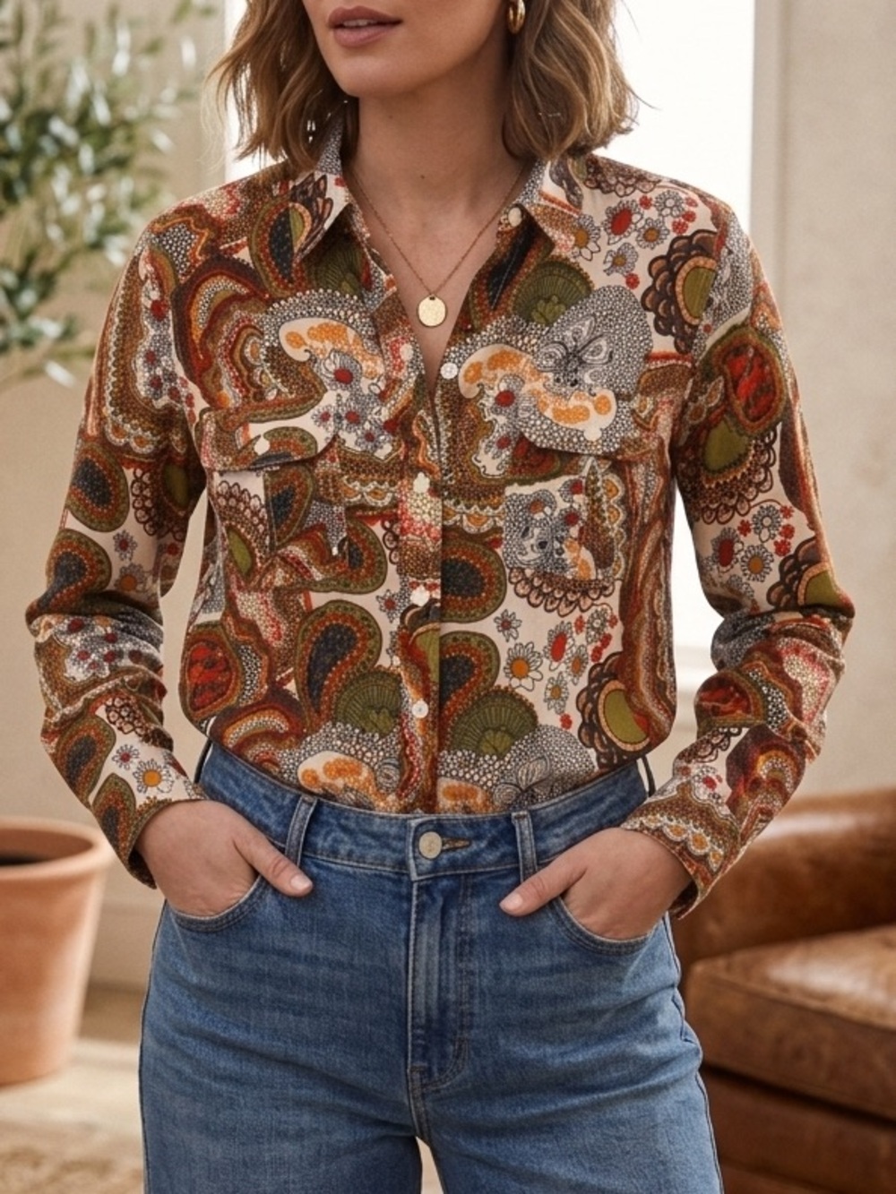 Lucky Retro Paisley Button Down